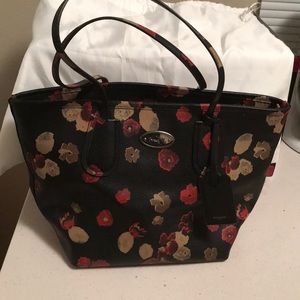 Coach Flower Leather Handbag